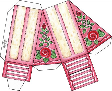 Развертка торта из бумаги