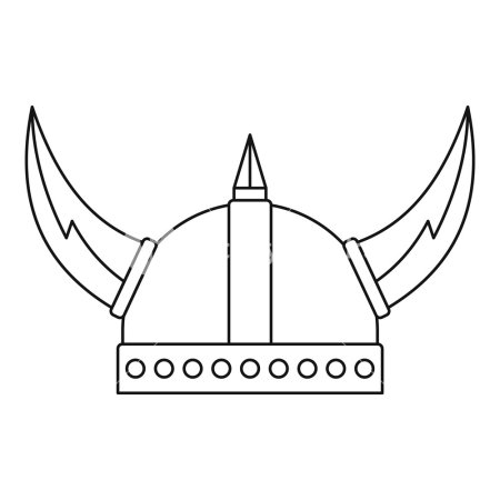 Шлем викинга нарисованный