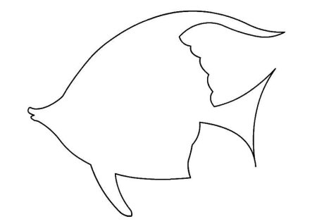 Трафарет рыбки для аппликации