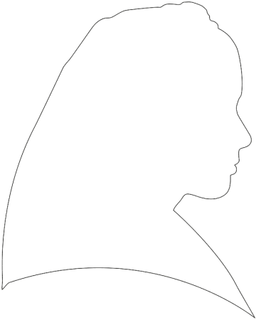 Профиль женского лица для вырезания