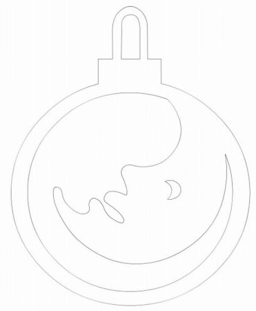 Новогодние шары трафареты на окна