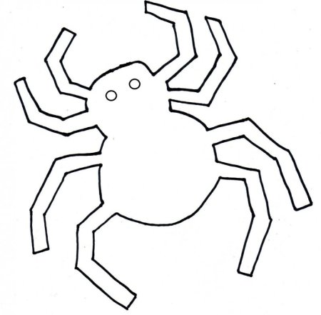 Паук трафарет