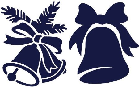 Трафареты на окна колокольчики