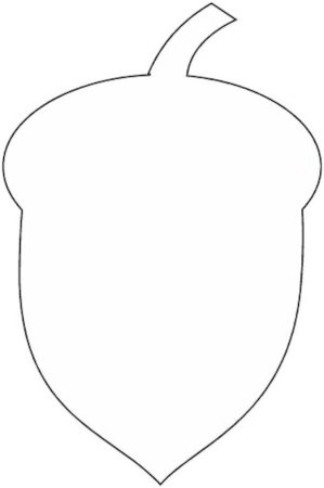 Желудь трафарет для вырезания