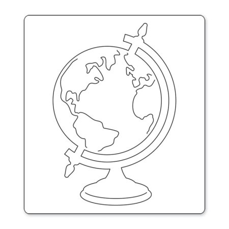 Трафарет на окно Глобус