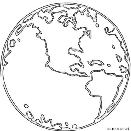 Модель земли для раскрашивания