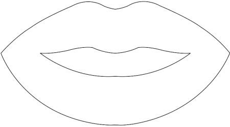 Губы трафарет