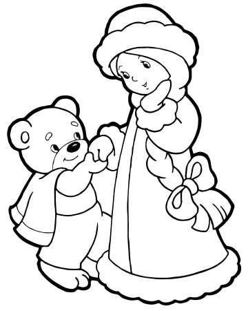 Новогодние трафареты Снегурочки