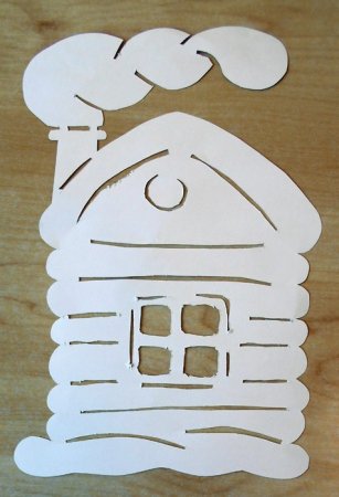 Домики на окна к новому году