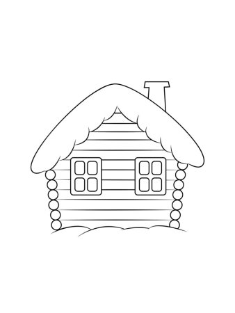 Трафареты новогодних домиков