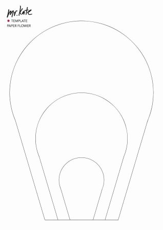 Трафареты для больших бумажных цветов