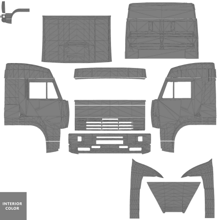 Чертеж кабины КАМАЗ 54115