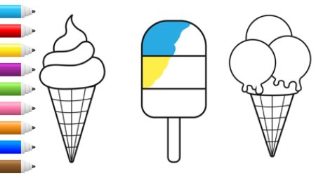 Мороженое шаблон для аппликации