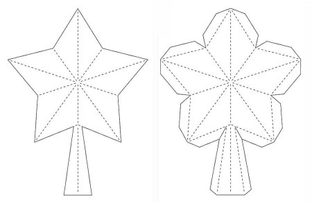 Трафарет объемной звезды