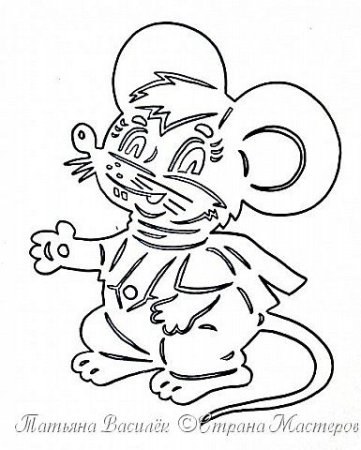 Вытынанка мышка из сказки