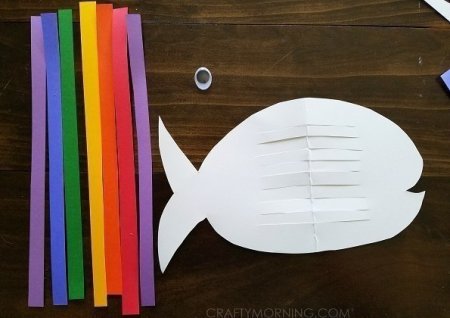 Плетение из бумаги рыбка