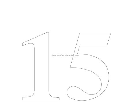 Цифра 15 раскраска