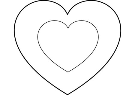 Шаблон сердце для торта