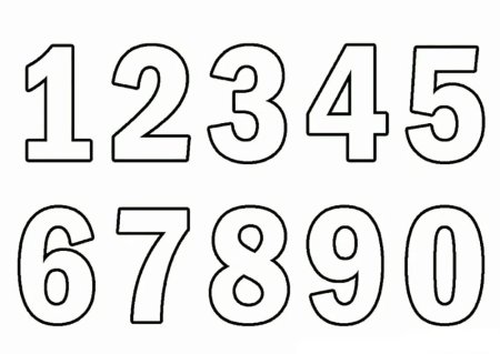 Цифра 12 трафарет