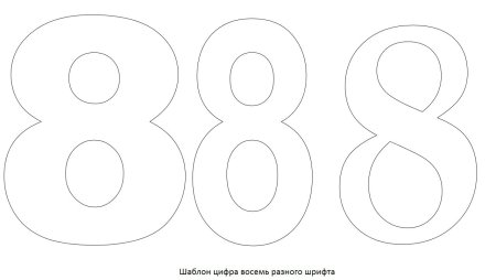 Цифра 8 шаблон