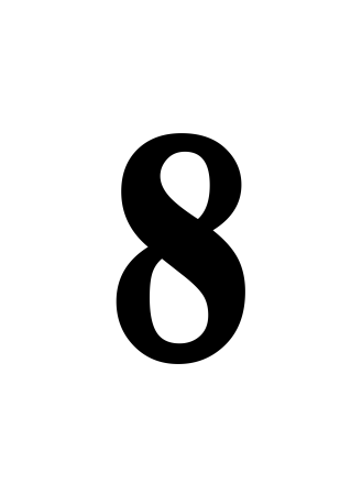 Цифра 8 трафарет