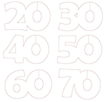 Цифра 50 трафарет для торта