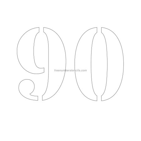 Цифра 30 трафарет