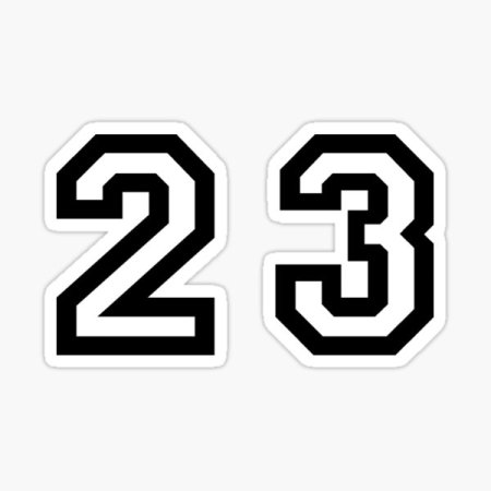 Трафарет цифры 23 для вырезания
