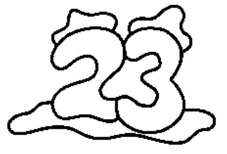Цифра 23 раскраска