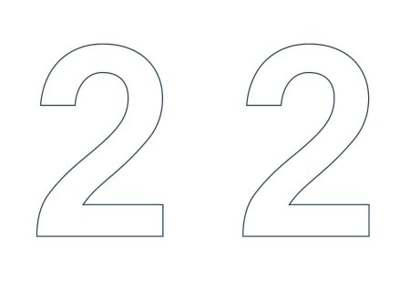 Цифра 2 трафарет