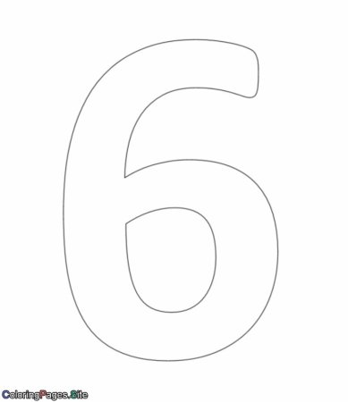 Цифра 6 трафарет