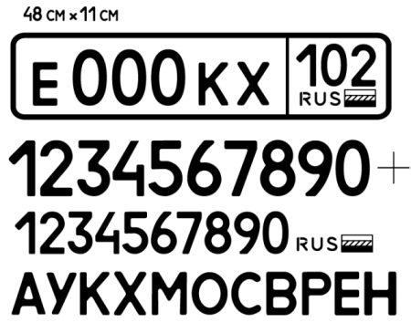 Шрифт номерного знака автомобиля