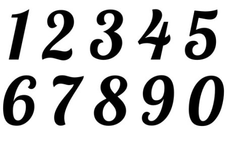 Трафарет цифр номерного знака (47 фото)