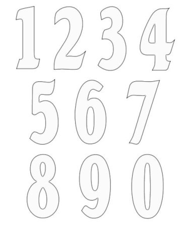 Цифра 28 трафарет