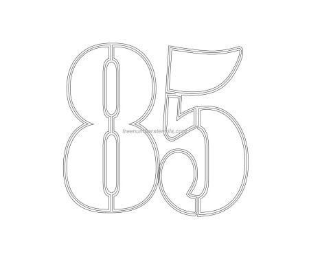 Цифры 85 для вырезания