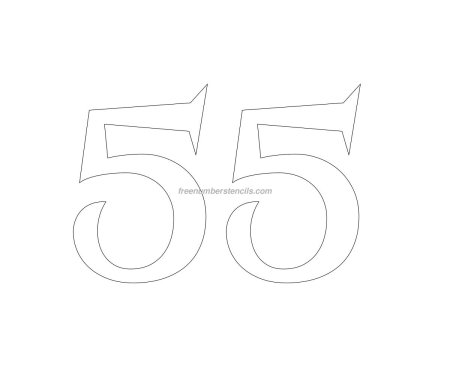 Цифра 5 трафарет
