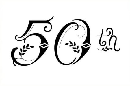 Цифра 50 трафарет для торта