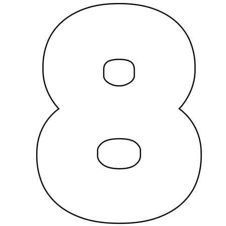 Цифра 8 трафарет