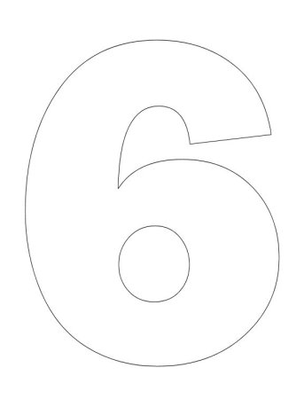 Цифра 6 трафарет для торта