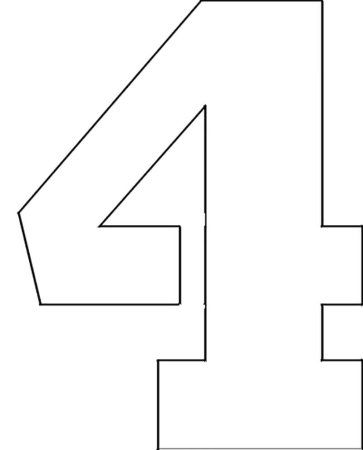 Цифра 7 трафарет