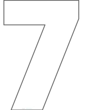 Цифра 7 трафарет