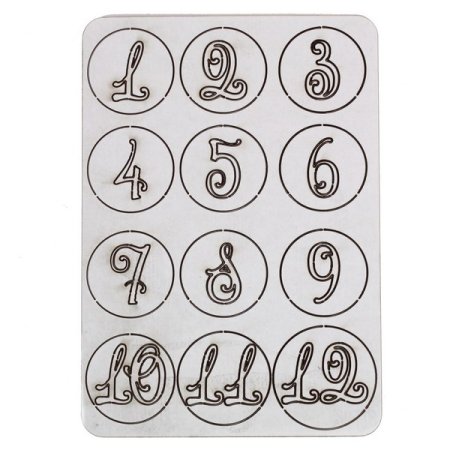 Цифры для часов трафарет