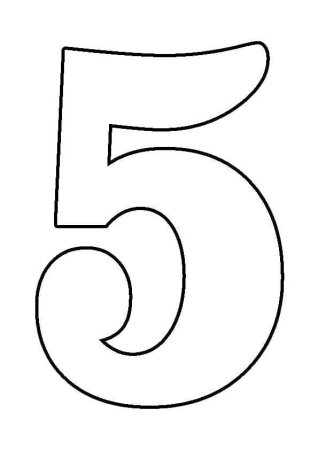 Трафарет цифры 5 для пряника (45 фото)