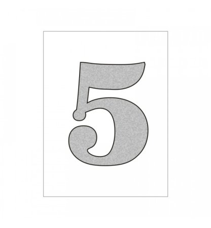 Цифра 5 трафарет