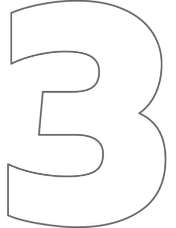 Цифра 3 на а4
