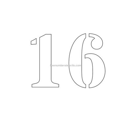 Цифра 6 трафарет