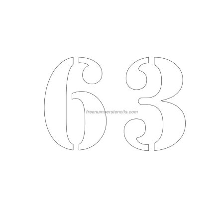 Цифра 13 трафарет