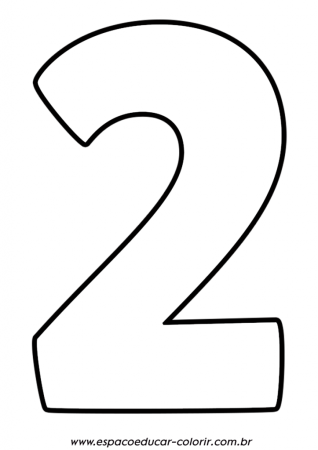 Цифра 2 трафарет