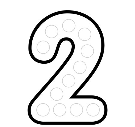 Цифра 2 трафарет