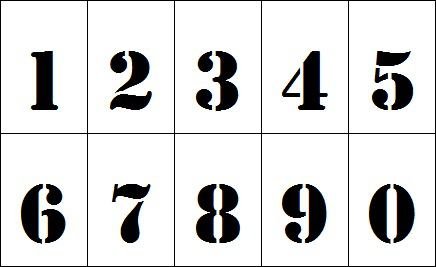Цифры от 1 до 9 трафарет
